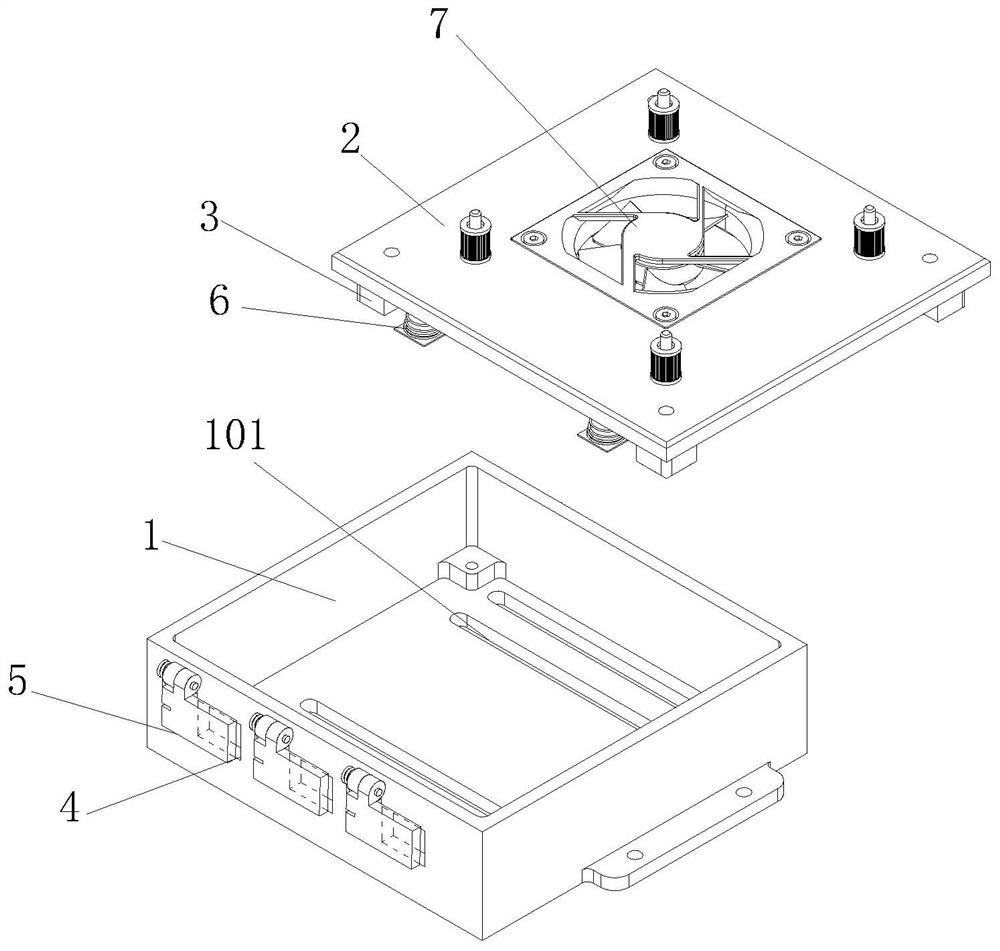 Efficient dustproof sealing structure of low-voltage inverter