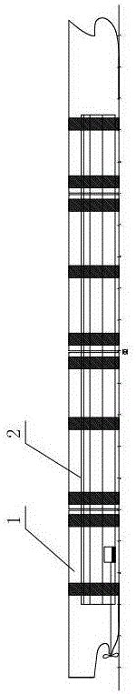 Calibration device for test measuring beam of wave load of ship