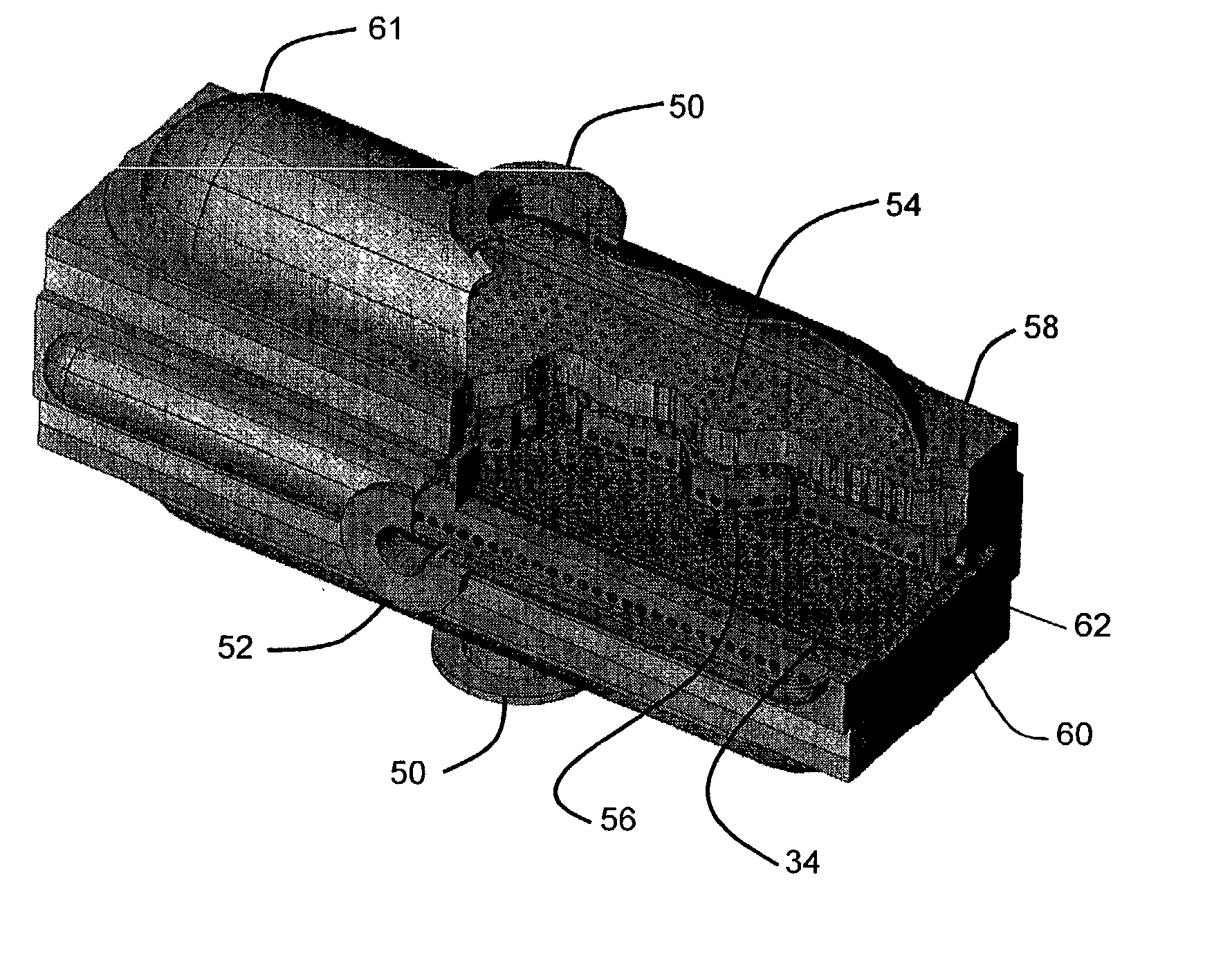 Multi-jet impingement cooled slab laser pumphead and method