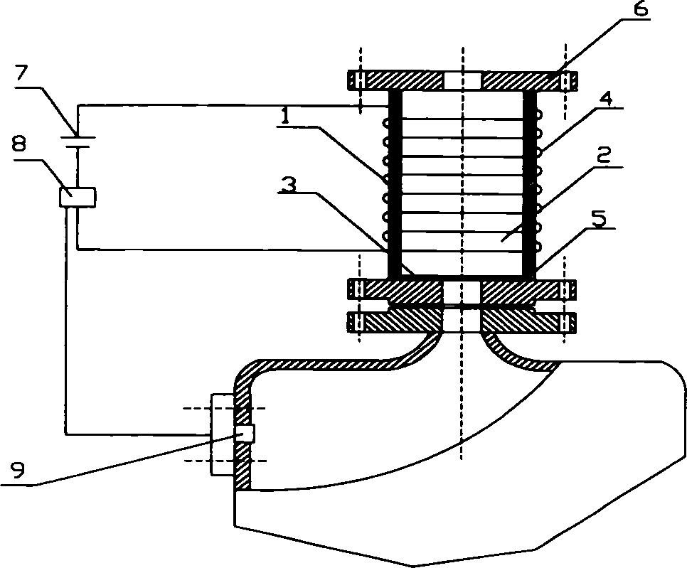 Intelligent adjustable container overpressure protecting device and method based on magnetic flux variable liquid