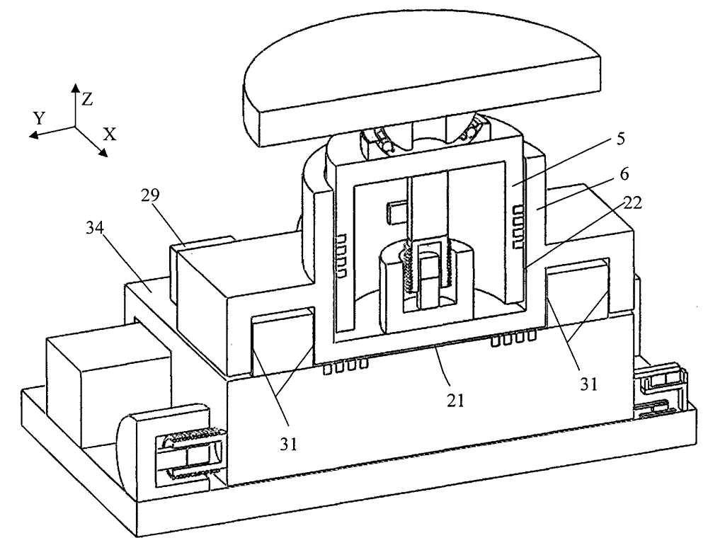 Electromagnetic damping vibration isolator of double-layer air-flotation orthogonal decoupling and rolling knuckle bearing angle decoupling