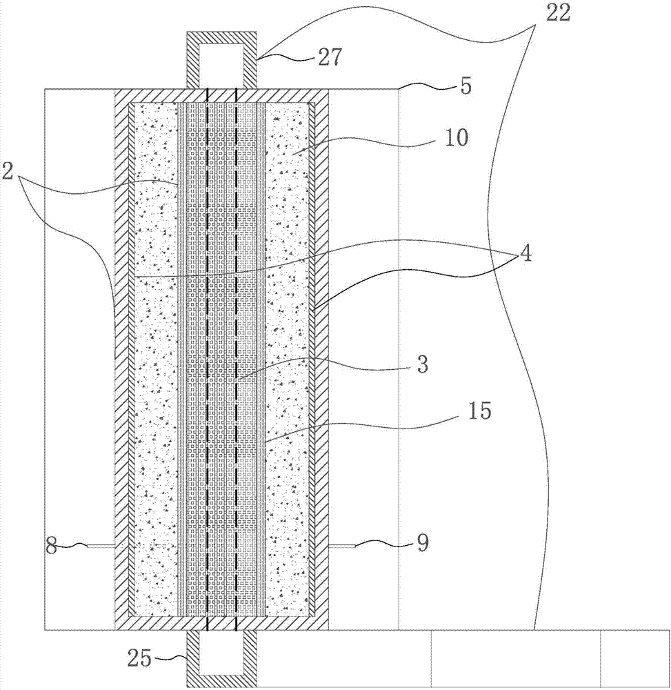 Injection type inner air electrode zinc air battery