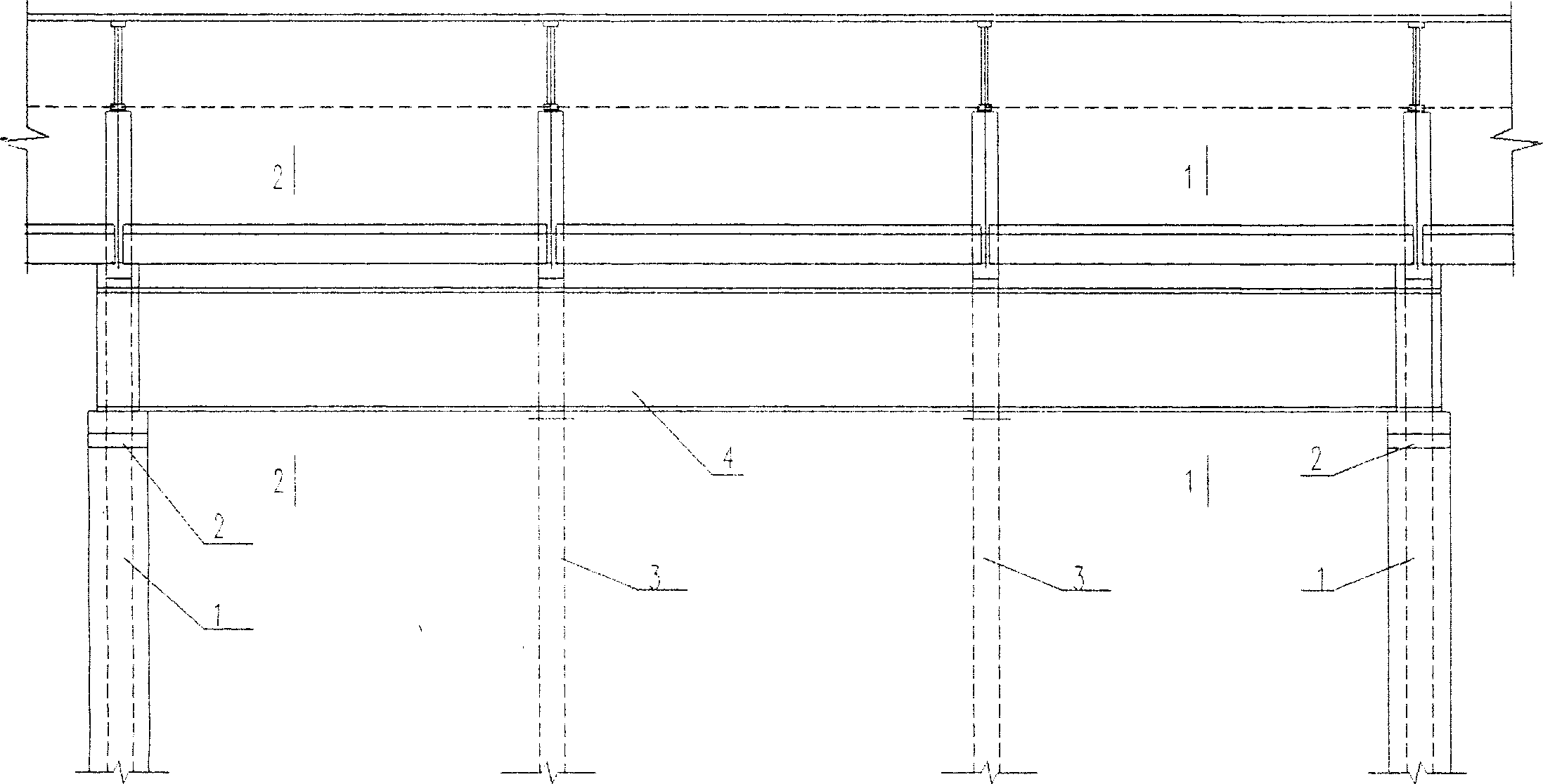 Method for drawing out bean and prop of workshop without stopping production