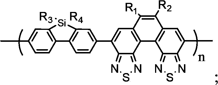 Copolymer containing siliconfluorene-benzobis(benzothiadiazole), preparation method thereof and applications thereof