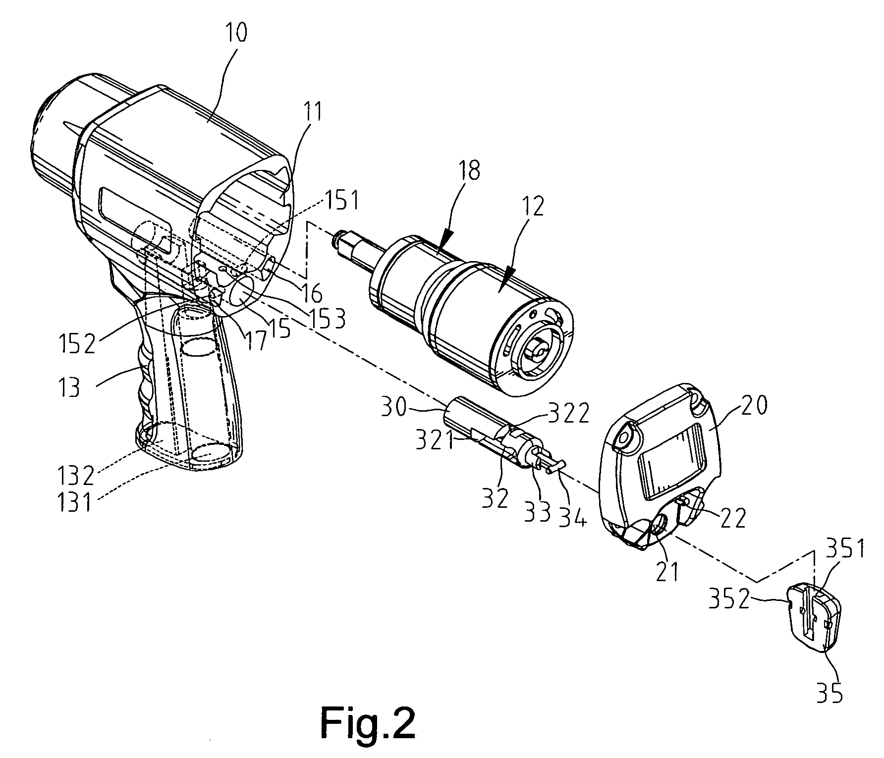 Pneumatic tool with direction switch operable with single hand