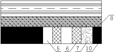 Continuous mining method with rigid and flexible strip alternating filling and without coal pillars in inclined seam goaf