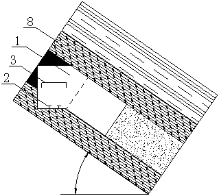 Continuous mining method with rigid and flexible strip alternating filling and without coal pillars in inclined seam goaf