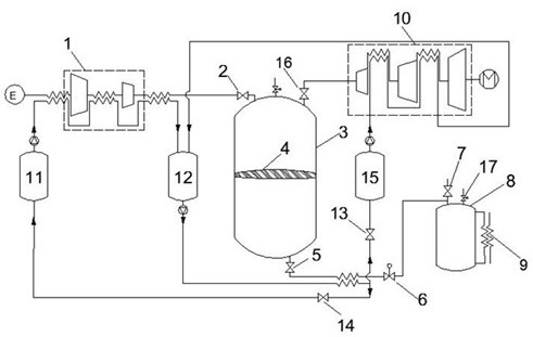 A compressed air constant pressure energy storage power generation system using working fluid in disguise