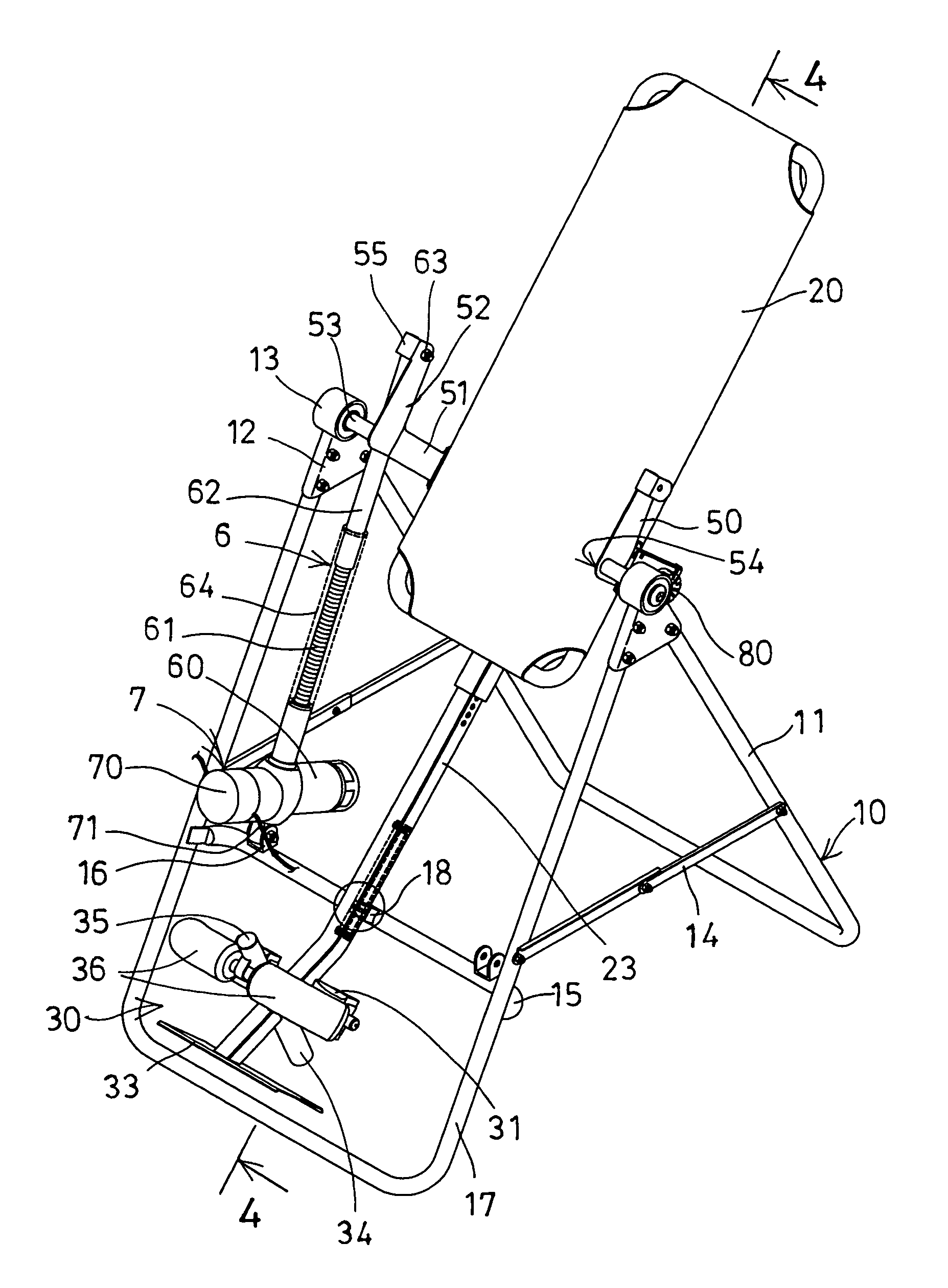 Power driven tilting inversion exerciser