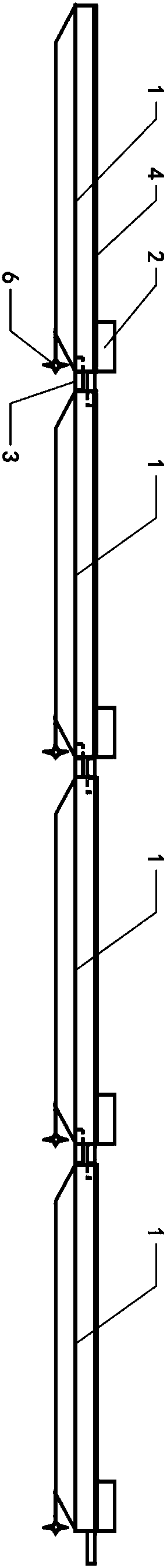 Modularized mobile airplane water taking-off and landing platform based on photovoltaic power station