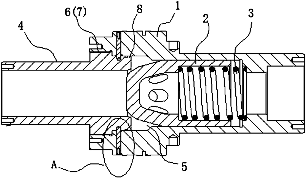 Reliable and anti-loose one-way isolating valve structure and pressure cylinder structure