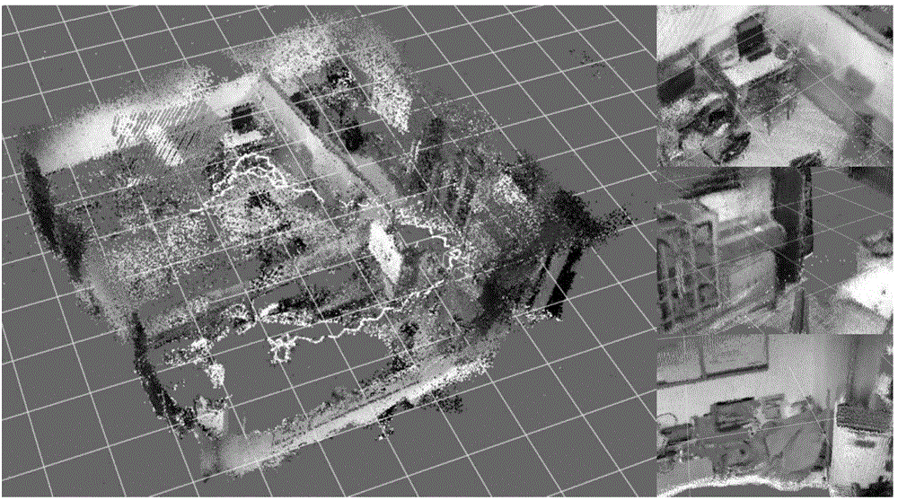 Real-time three-dimensional reconstruction key frame determination method based on position and orientation changes