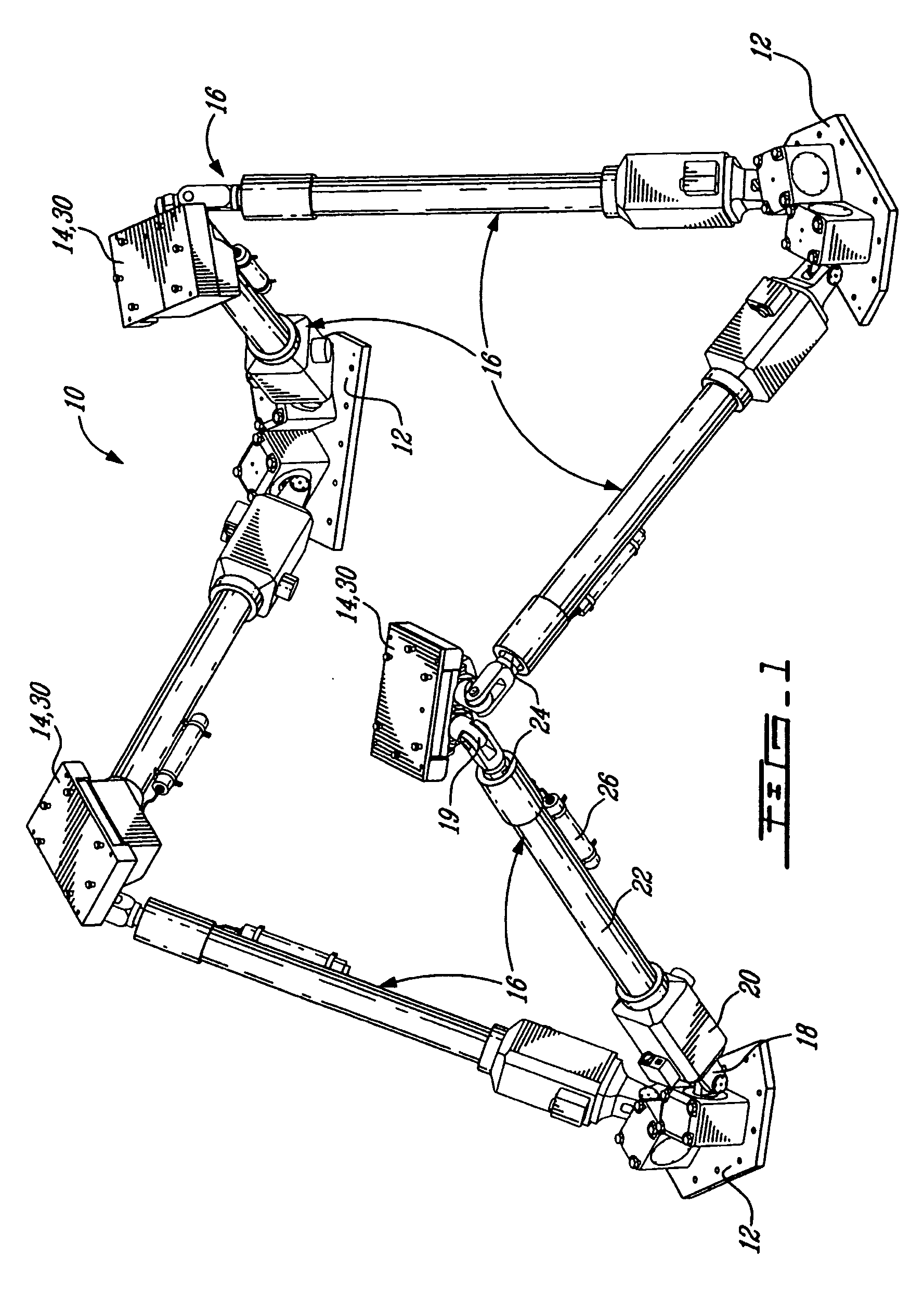 Method and apparatus for damping vibrations in a motion simulation platform