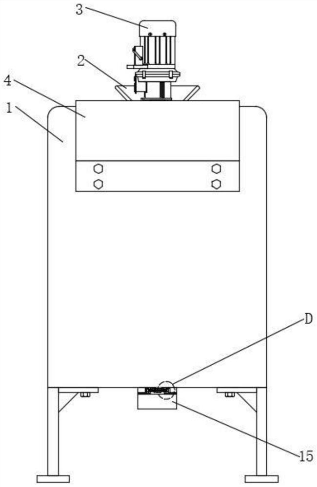 Mixing device and mixing method for preparing fishery, livestock and poultry feed from reed