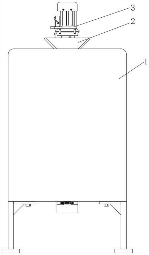 Mixing device and mixing method for preparing fishery, livestock and poultry feed from reed