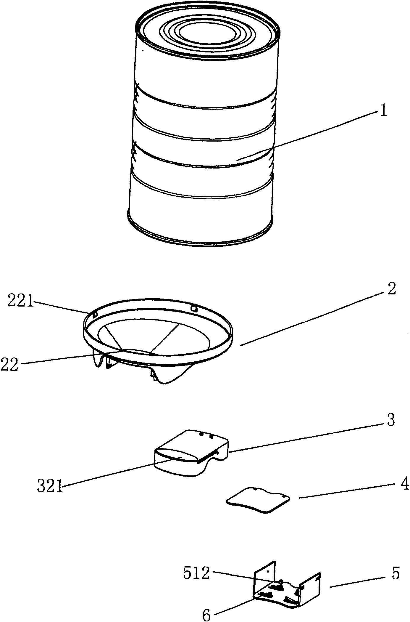 Quantitative dispenser for powder