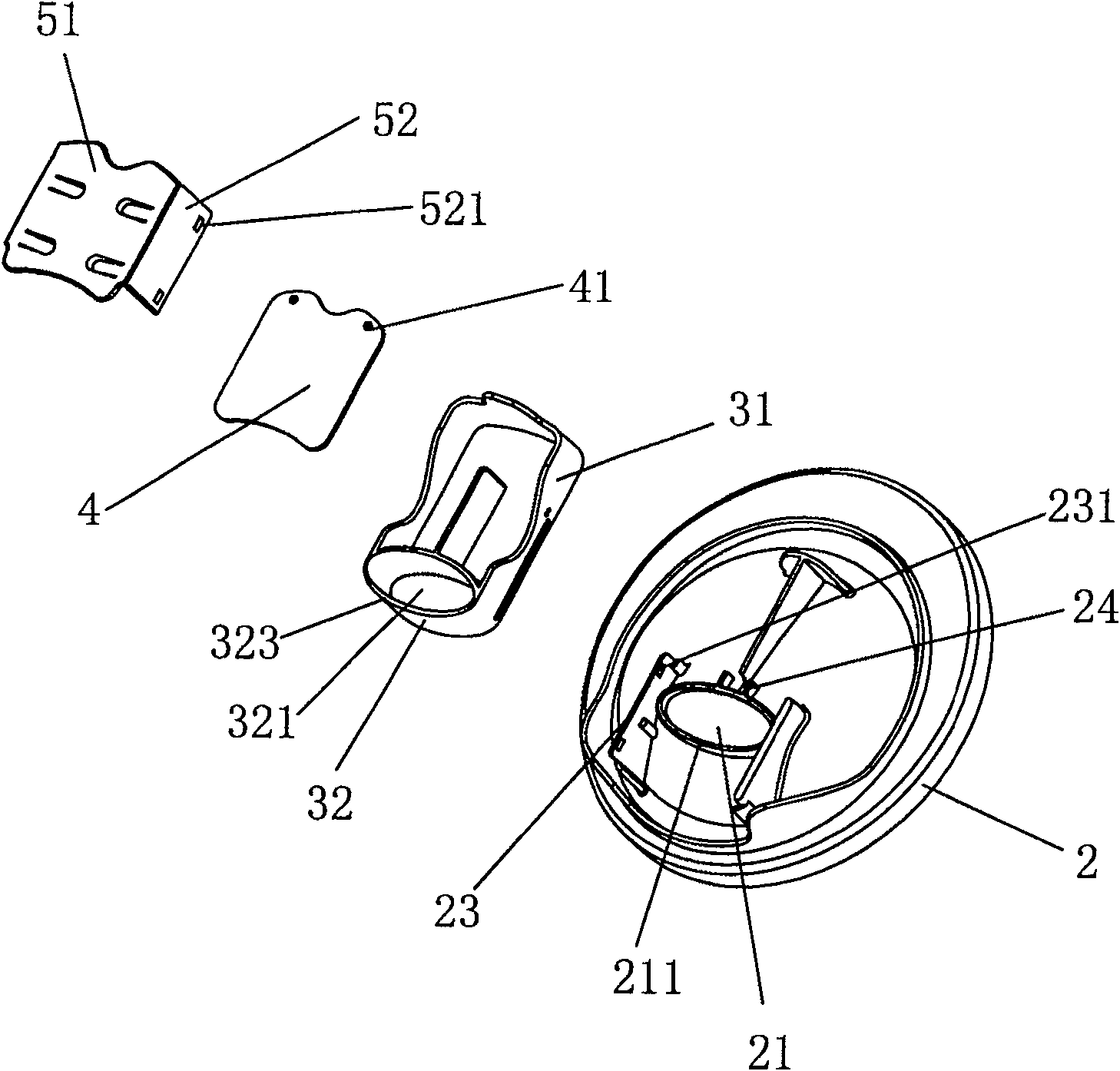 Quantitative dispenser for powder