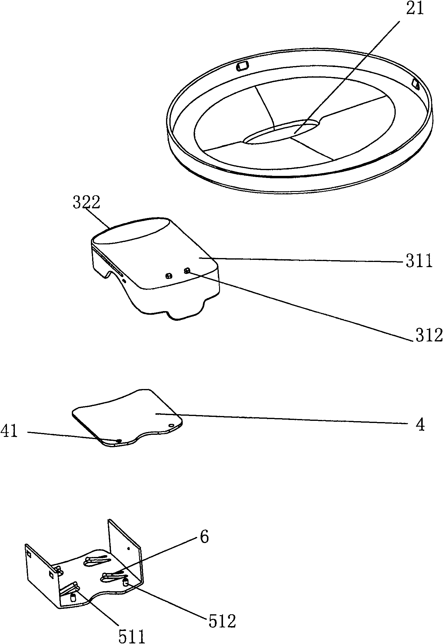 Quantitative dispenser for powder