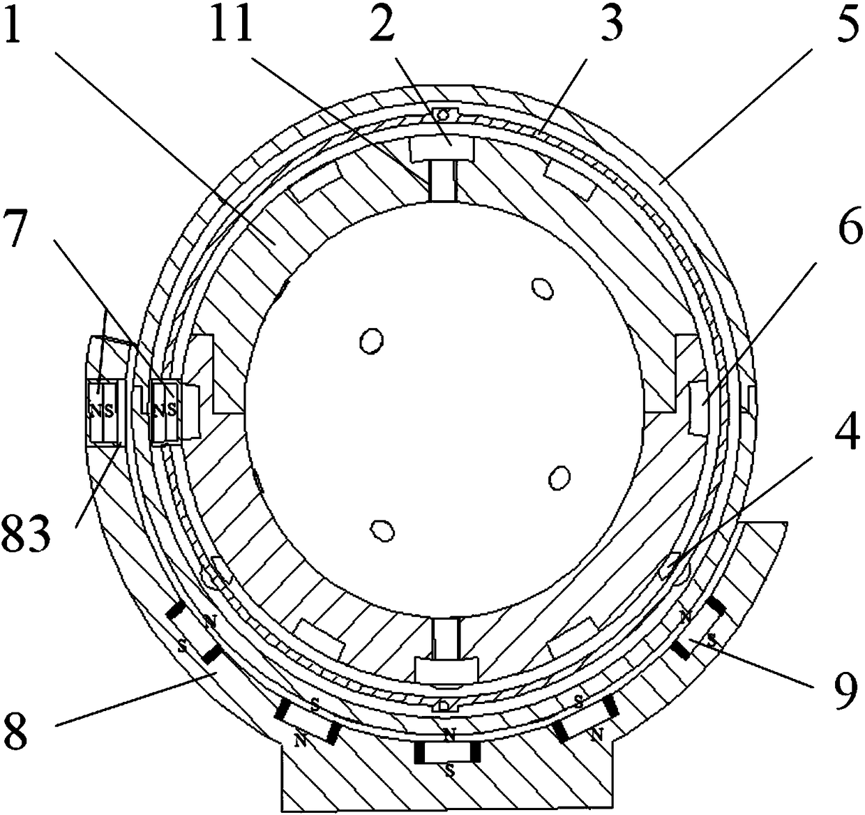 Multi-degree-of-freedom spherical motor and speed reducing mechanism thereof