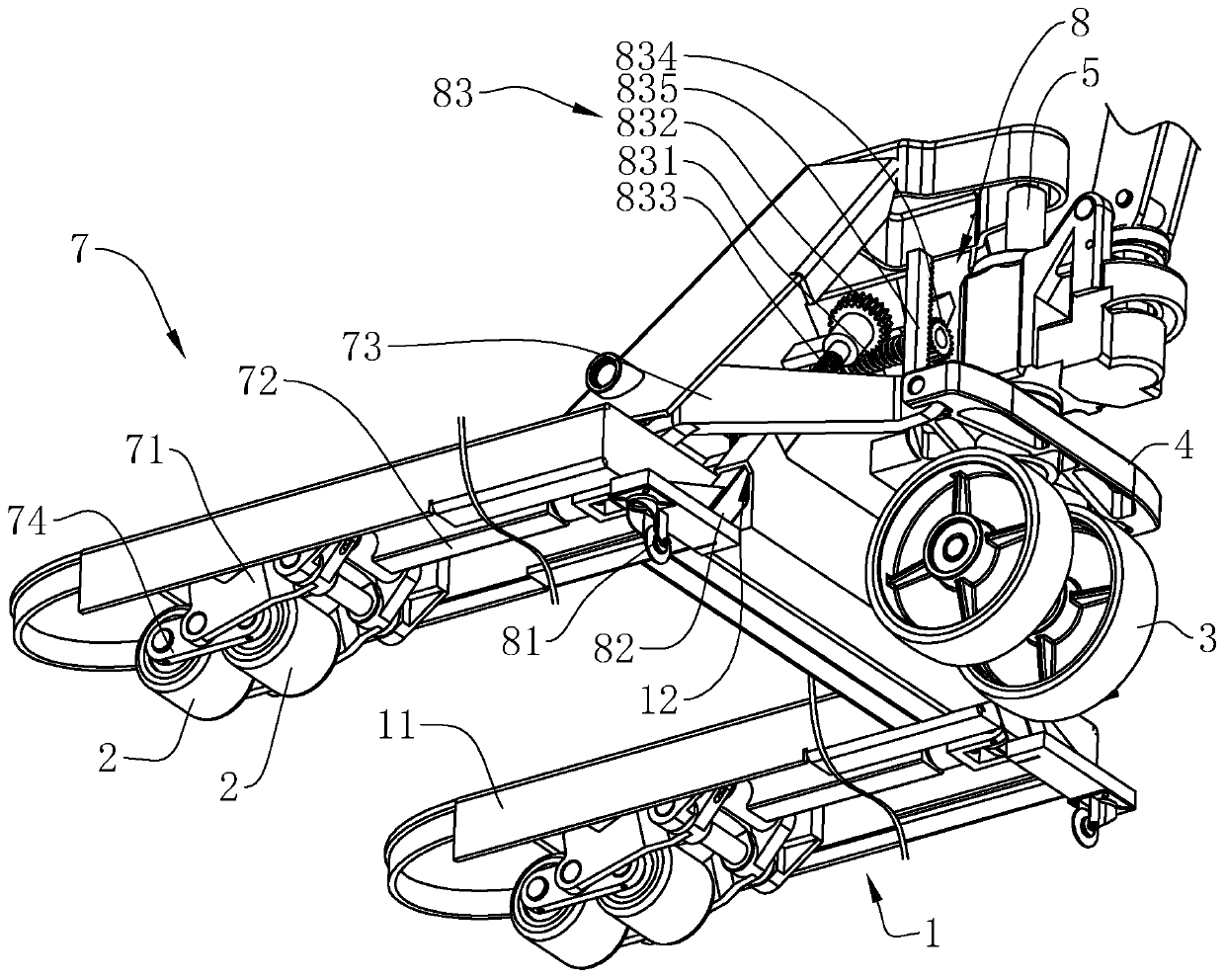 Manual hydraulic carrier for logistics