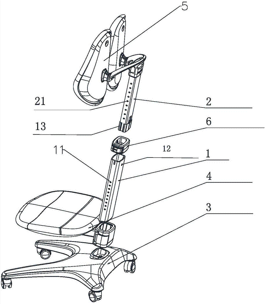 Lifting device of learning chair and learning chair