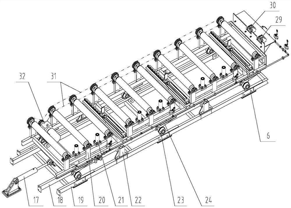 Automatic stacking device for aluminum profile finished products