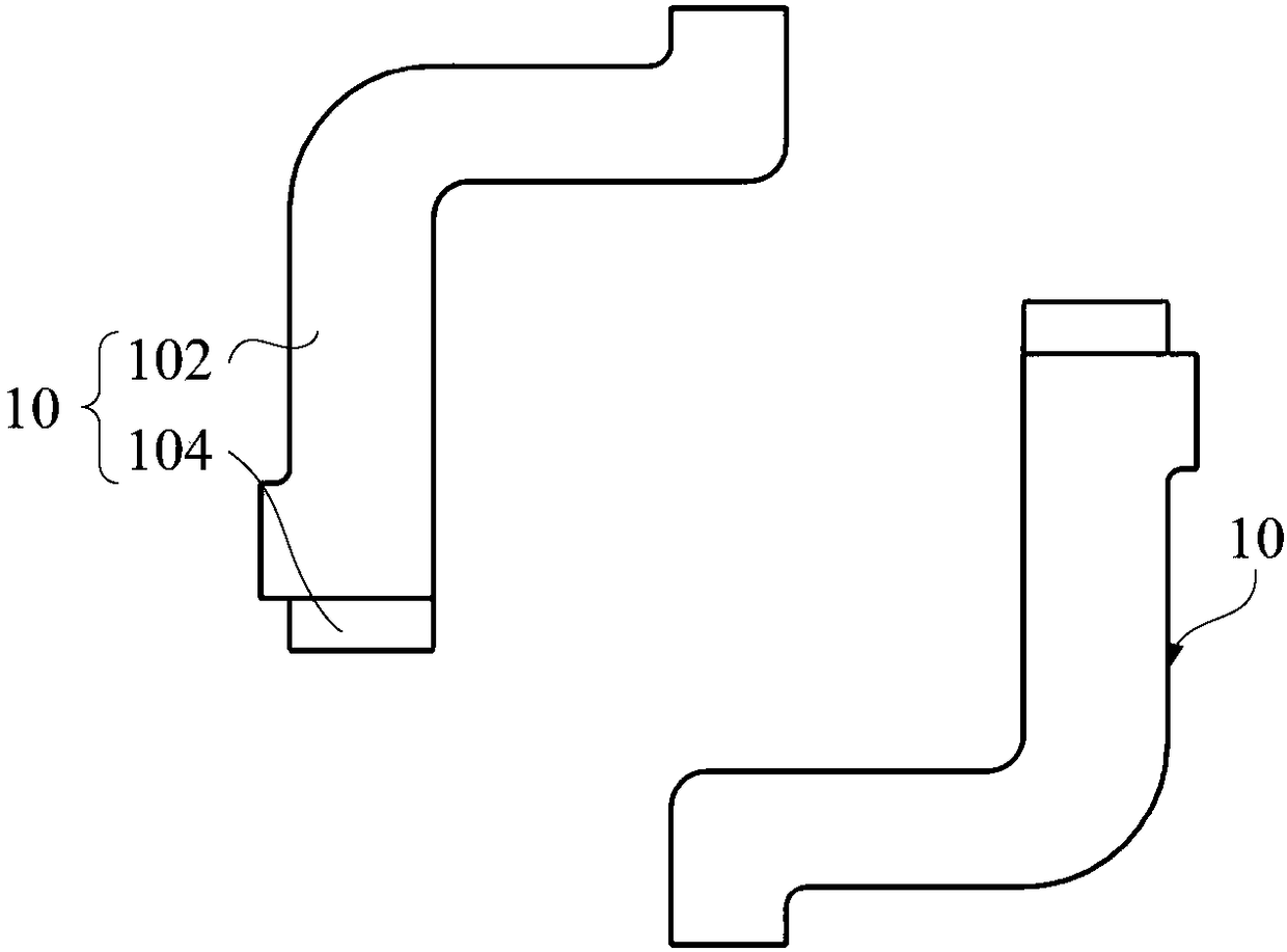 Weld leg component, arrayed weld leg module and key component