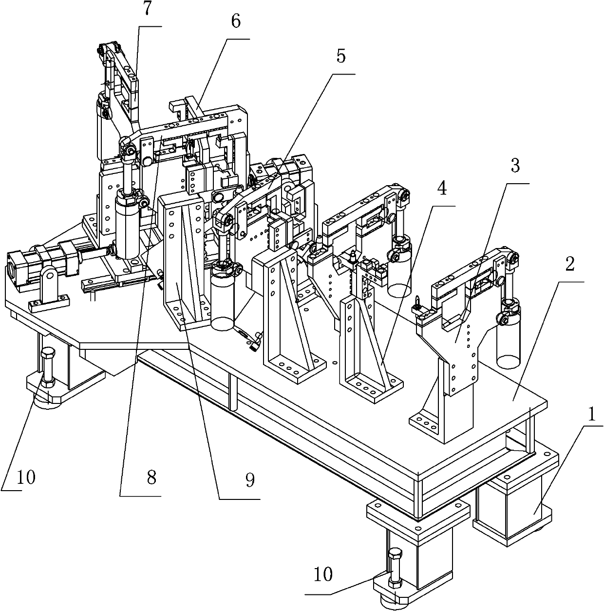 Clamp for longitudinal beam of rear floor slab of automobile