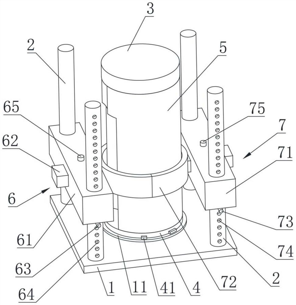 Tooling and method for connecting rigid heat protection layer to non-enclosed equal-diameter revolving cabin section