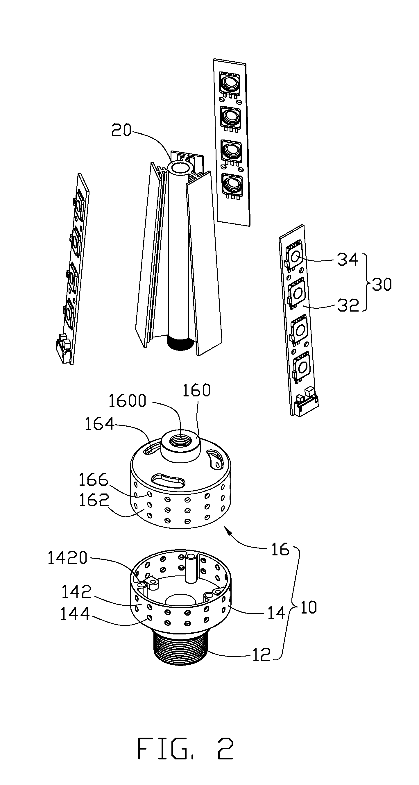 LED lamp having heat sink