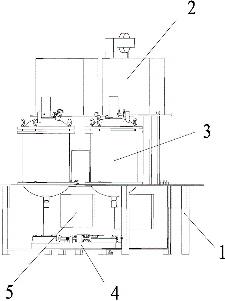 Novel polycomponent liquid material blending machine