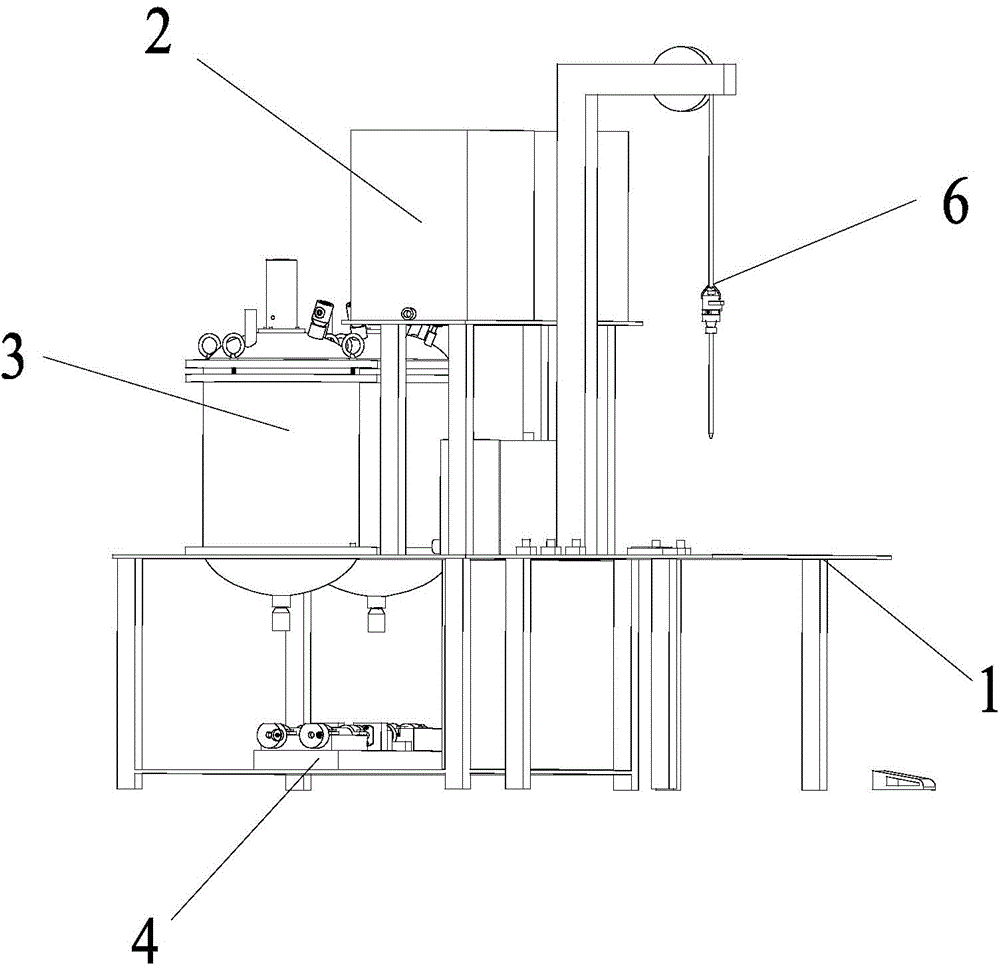 Novel polycomponent liquid material blending machine