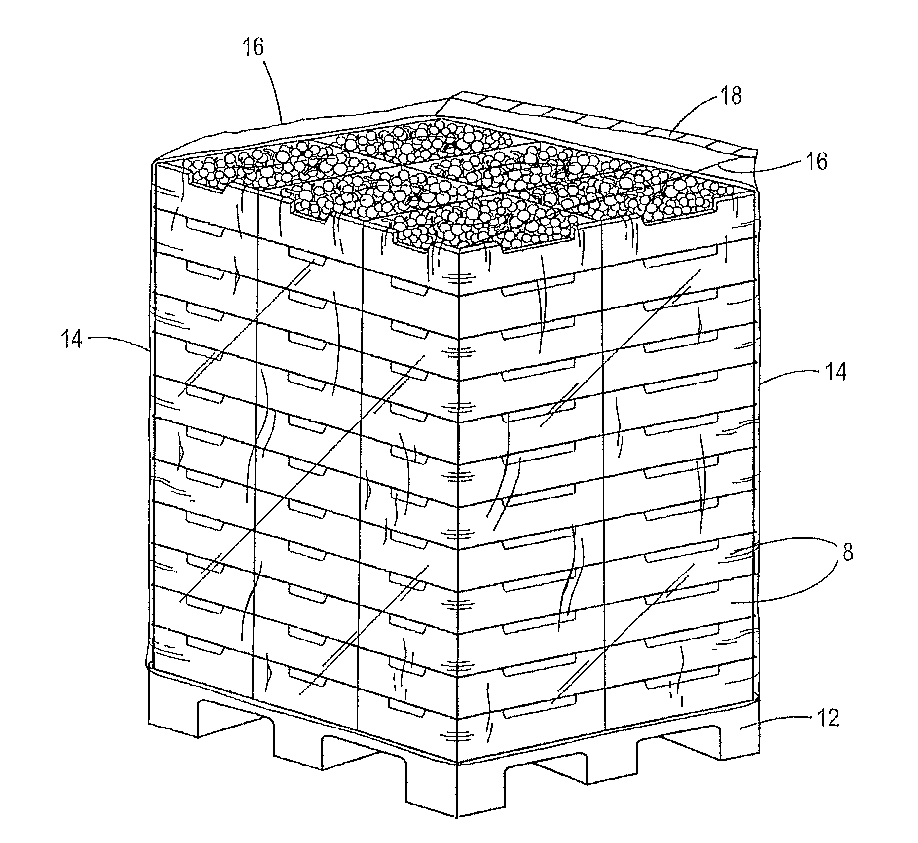 Process for the prolongation of the storage life of grapes