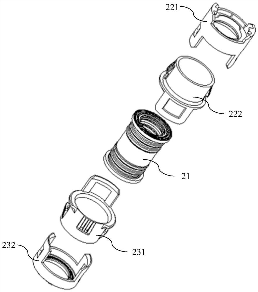 Water nozzle connecting device and motor driving system