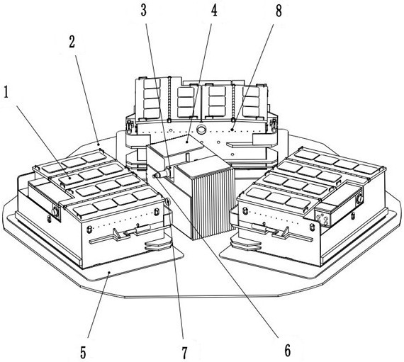 Automatic charging platform of high-capacity power supply device for underground coal mine