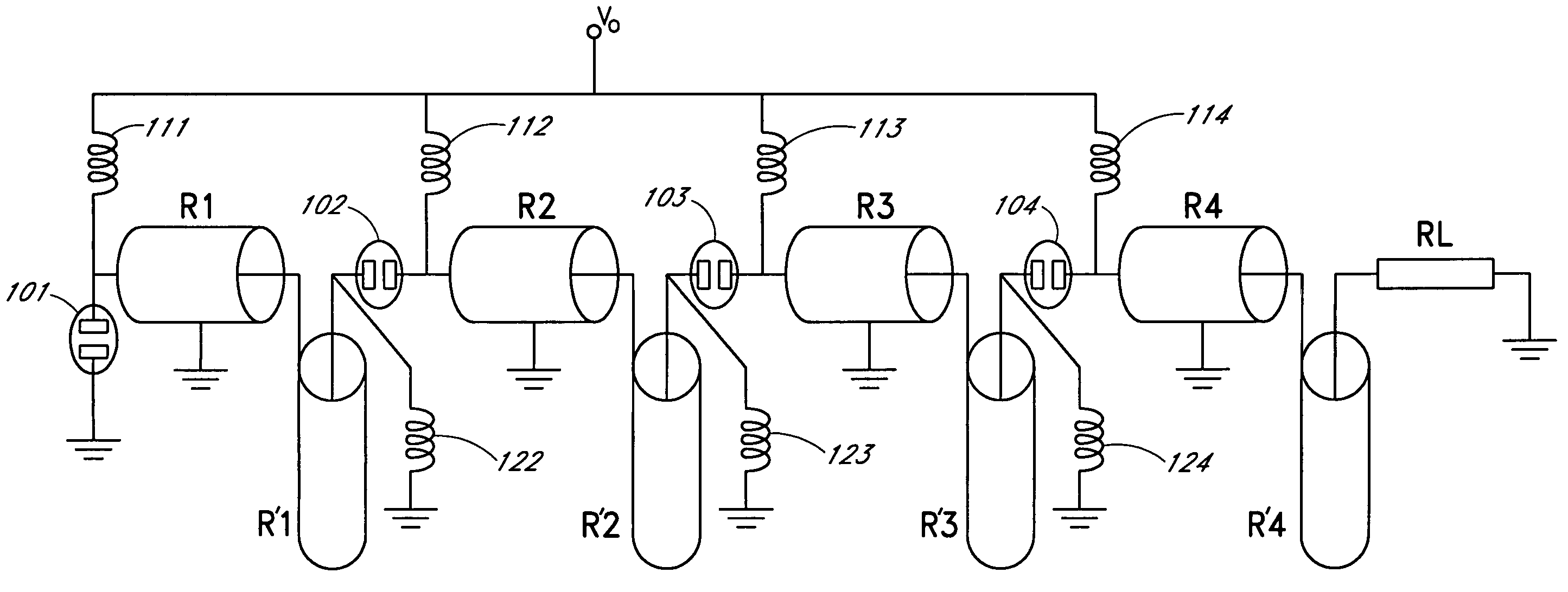 Multi-stage Blumlein