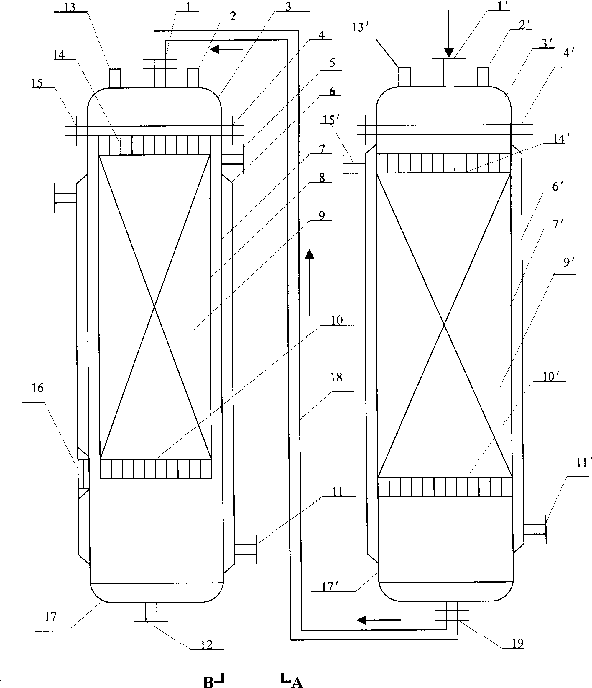 Glycerol subsidence coupling ester exchange continuous reaction apparatus