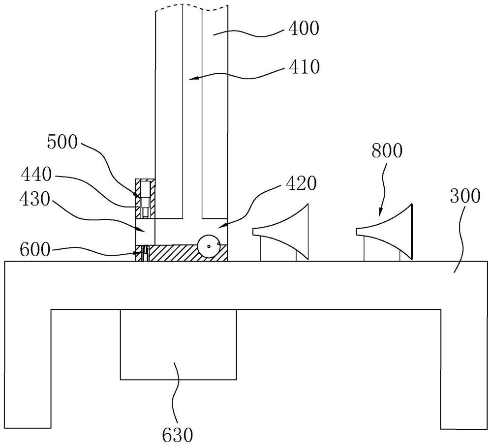 Double-core tail fiber and auxiliary gluing tool thereof