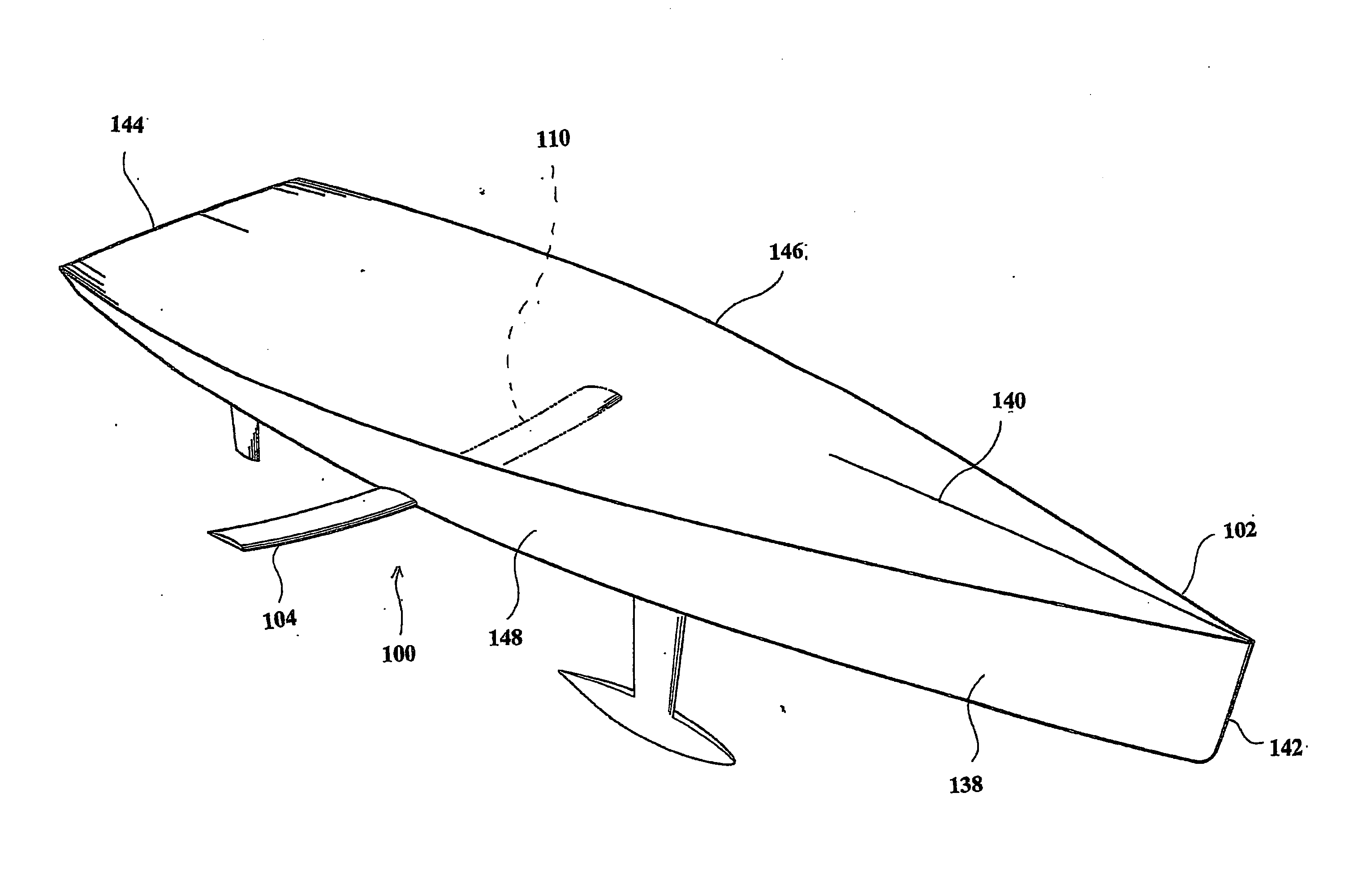 Monohull sailing vessel having a lifting hydrofoil