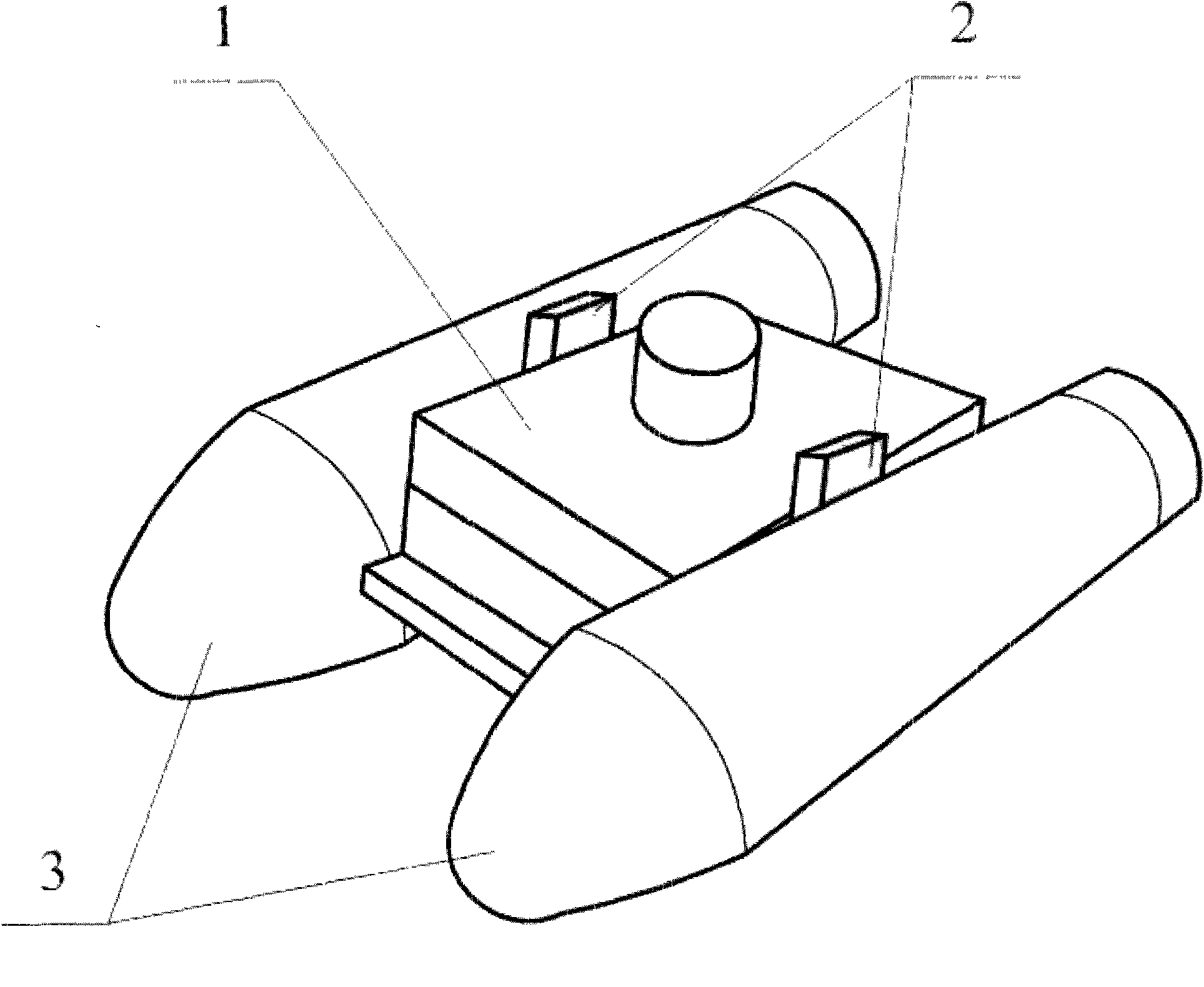 Device for treating neuston pollution by microwave