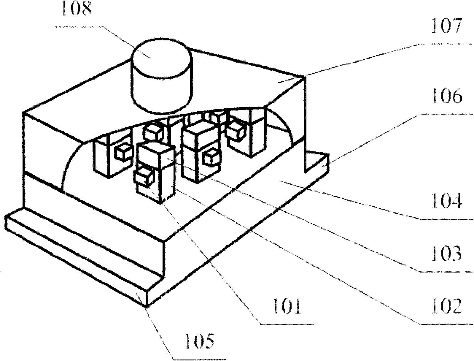 Device for treating neuston pollution by microwave