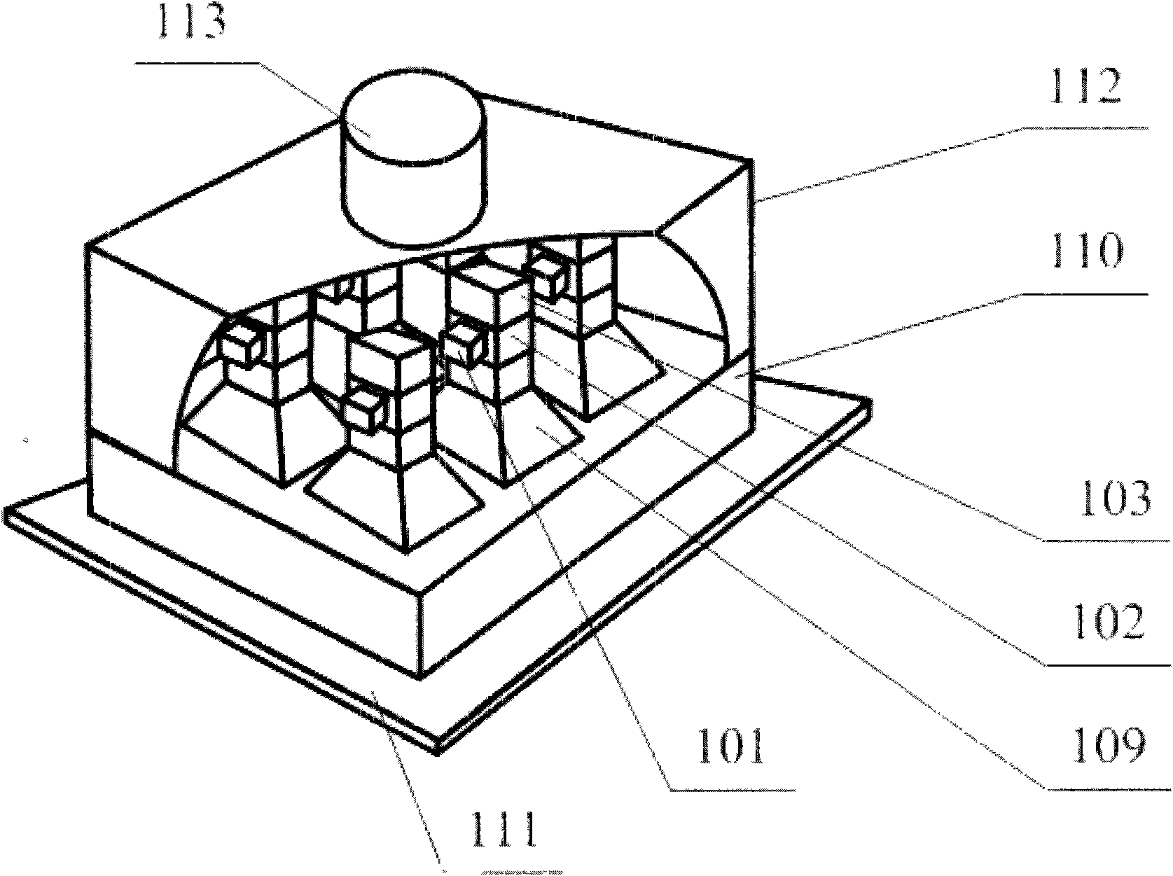 Device for treating neuston pollution by microwave