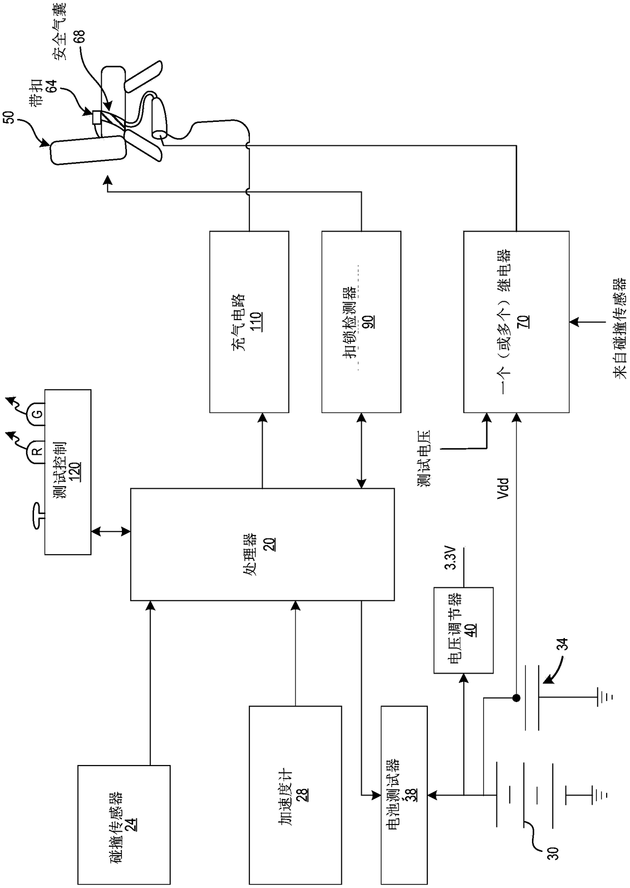 Electronic module assembly for controlling aircraft restraint systems