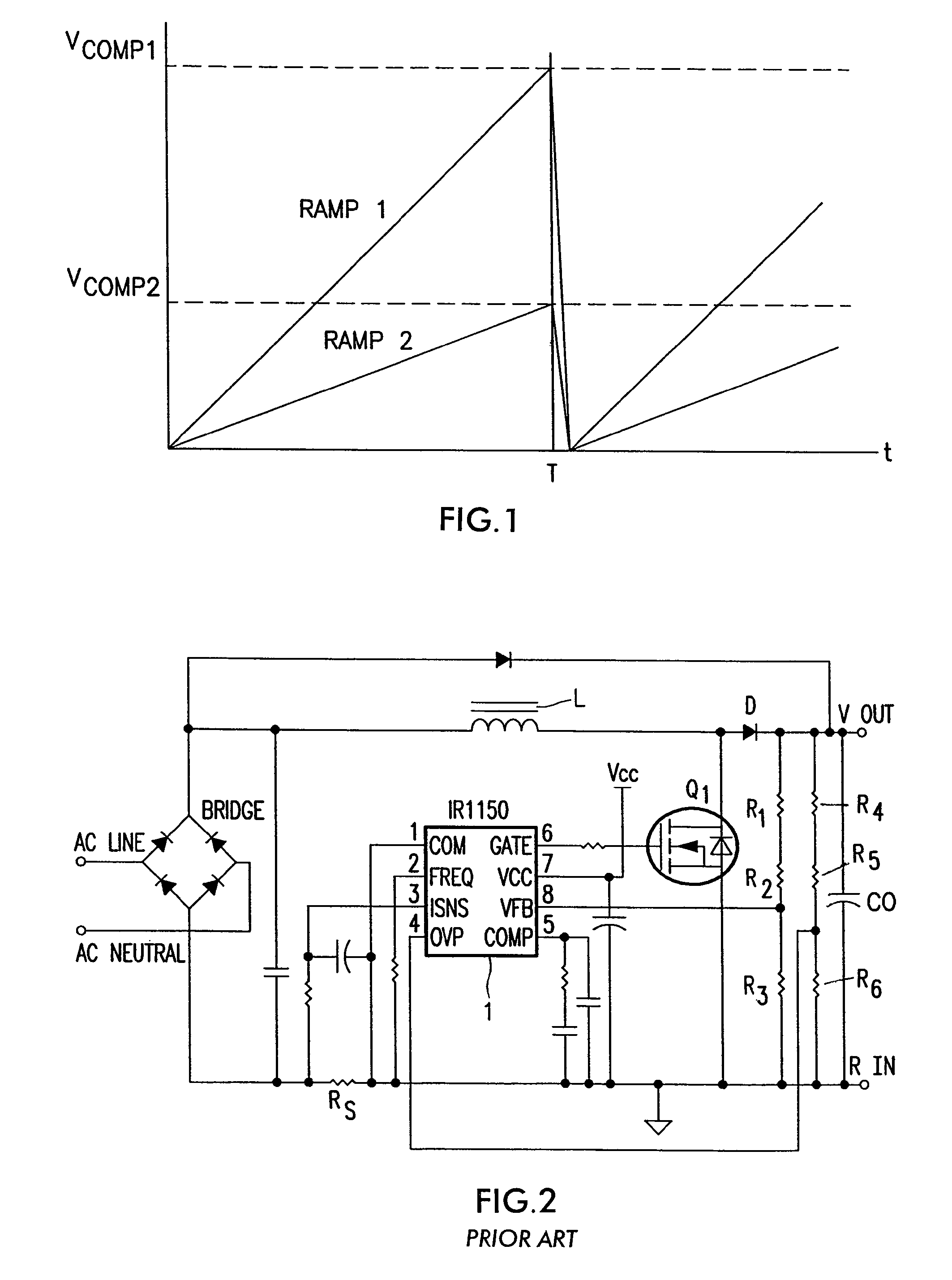 Merged ramp/oscillator for precise ramp control in one cycle PFC converter