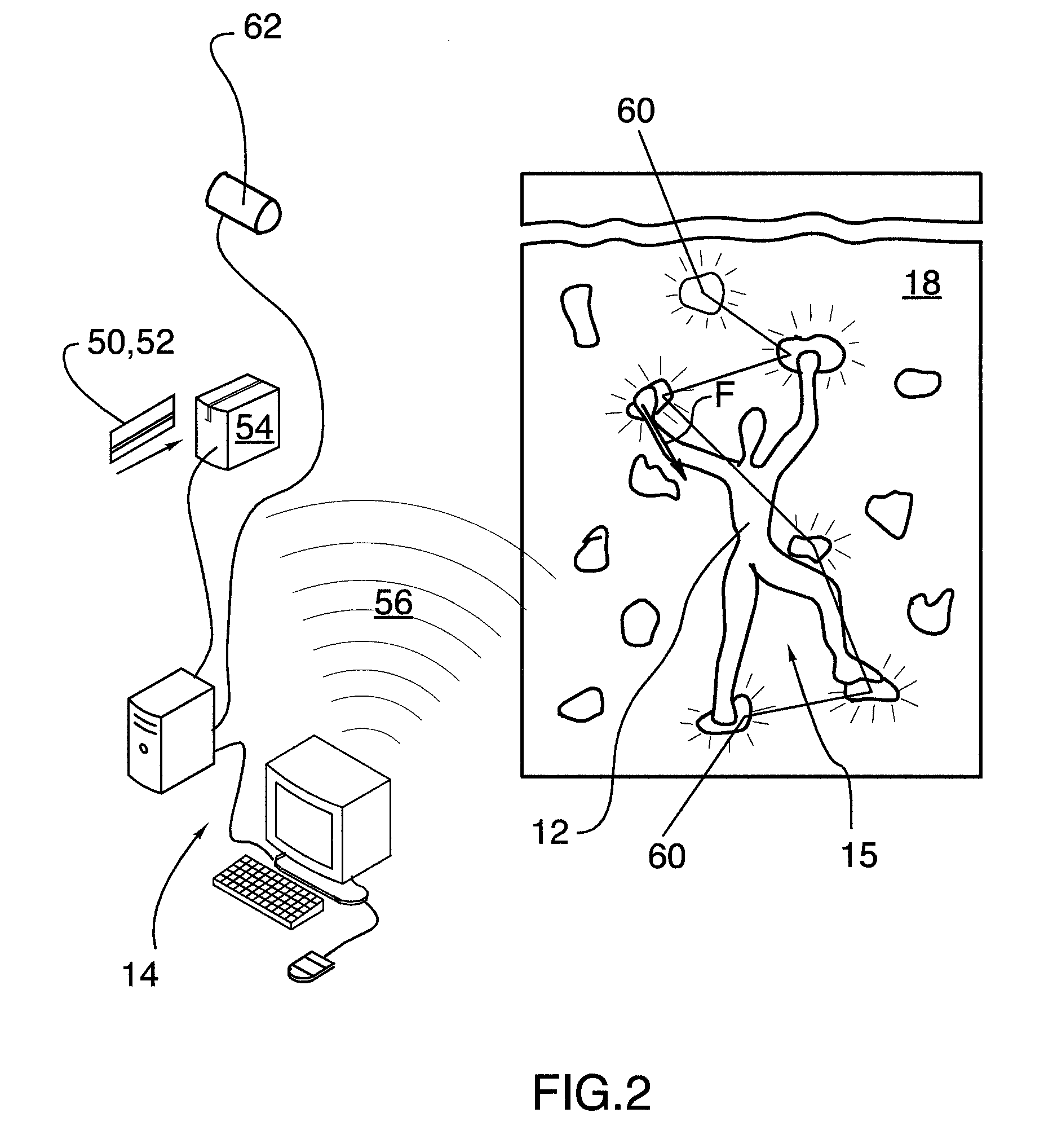 Wireless pressure sensing rock climbing handhold and dynamic method of customized routing