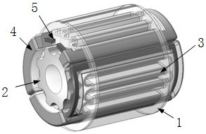 Concentrated excitation doubly salient motor with excitation winding cooling function