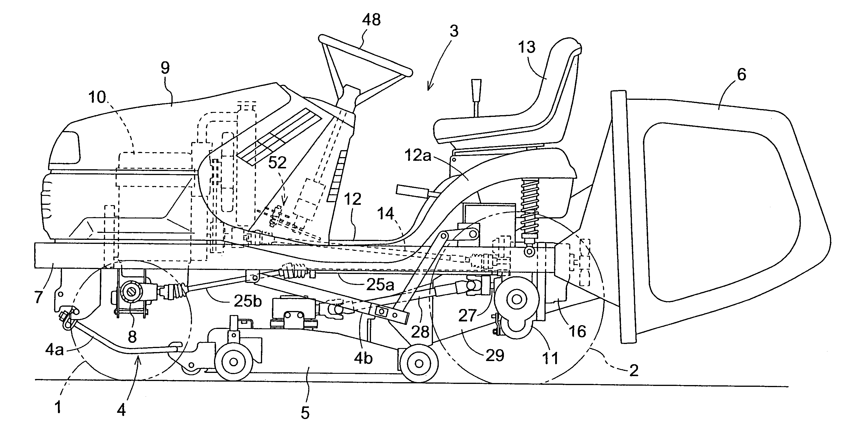 Four-wheel drive work vehicle