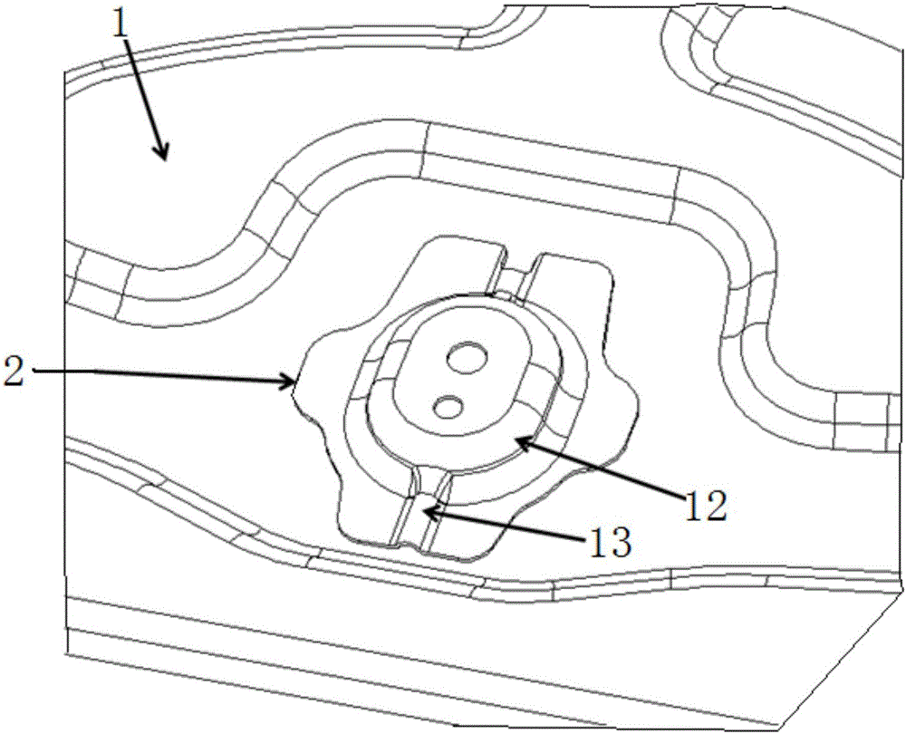 Automobile spare tire installing structure