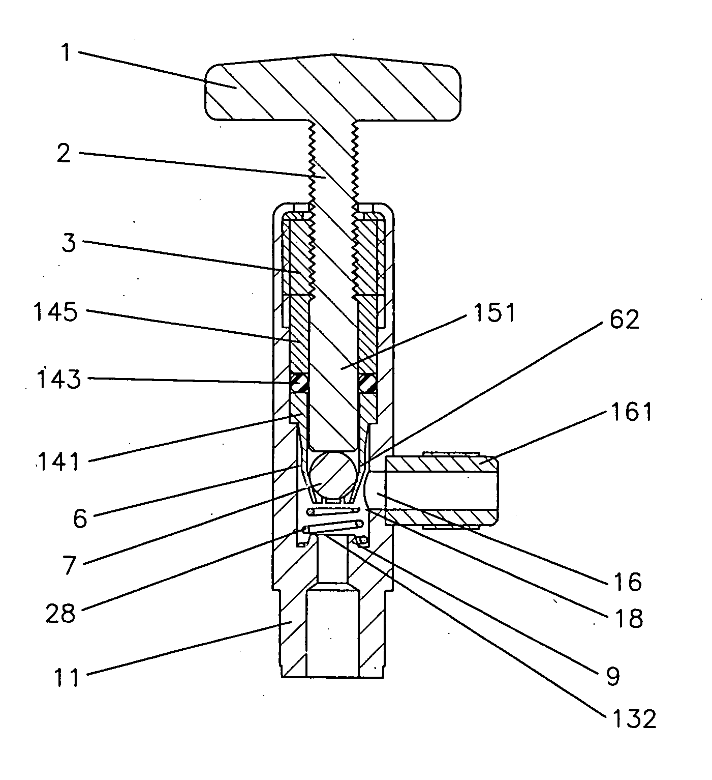 Spherical surface push-in sealing method and a sealing valve utilizing the method