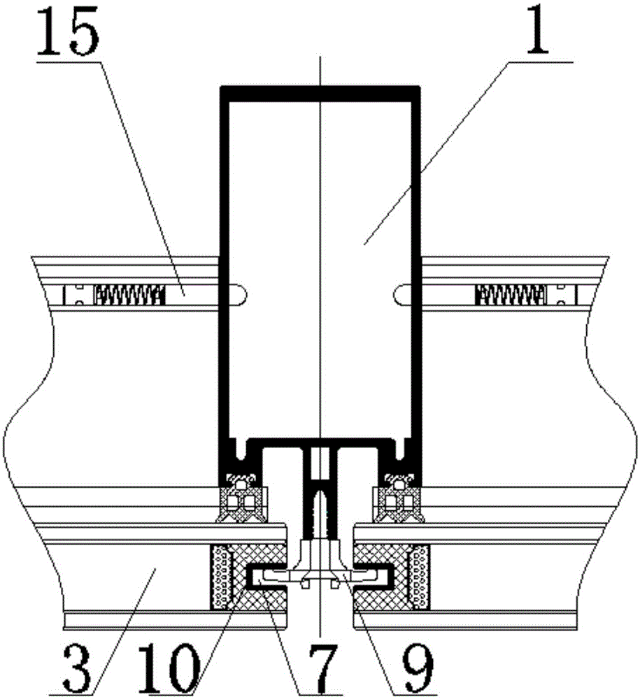 Frame-hidden glass curtain wall without auxiliary frame